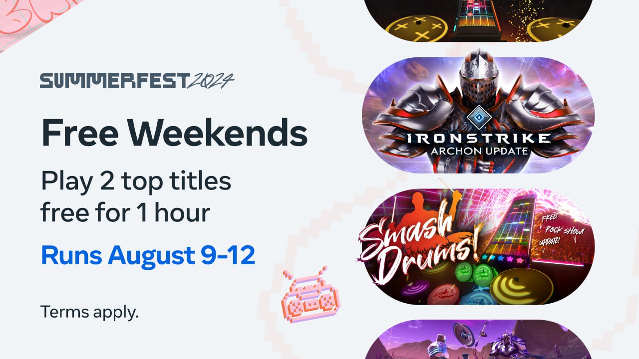 И снова бесплатные выходные в Meta Store! На этот раз попробовать можно Smash Drums и IRONSTRIKE