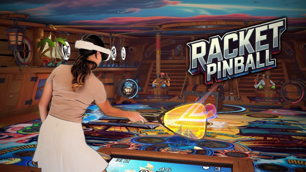 В Steam вышел ещё один VR-симулятор пинбола — Racket Pinball, на этот раз по мячу нужно бить ракеткой