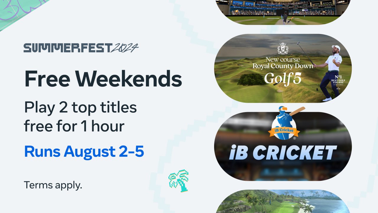 Бесплатные выходные в Meta Store 3 и 4 августа — можно заценить симуляторы гольфа и крикета